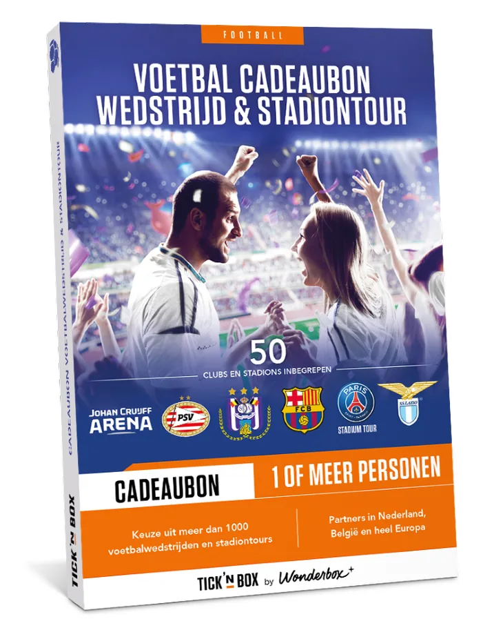 Tick'nBox - Voetbalwedstrijd & Stadion Tour van Tick'nBox cadeaukaarten