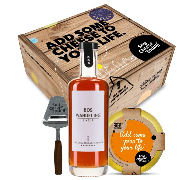 Bos wandeling | Likeur & Kaas Cadeau van SayCheeseToday